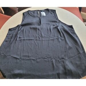 Torrid Black Shine Crinkle Gauze Swing Tank, Size 3, NWOT